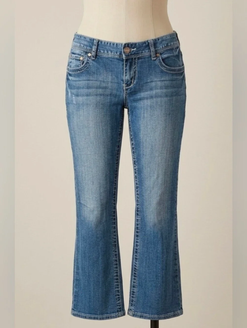 Maurices Bootcut Jeans Women's Size 7/8 Short Regular Light Wash Y2k Denim 33x29